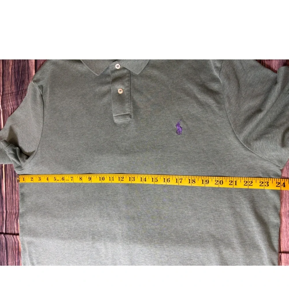 Polo Ralph Lauren Polo Shirt Mens XXL Green Heathered Short Sleeve Pony Cotton